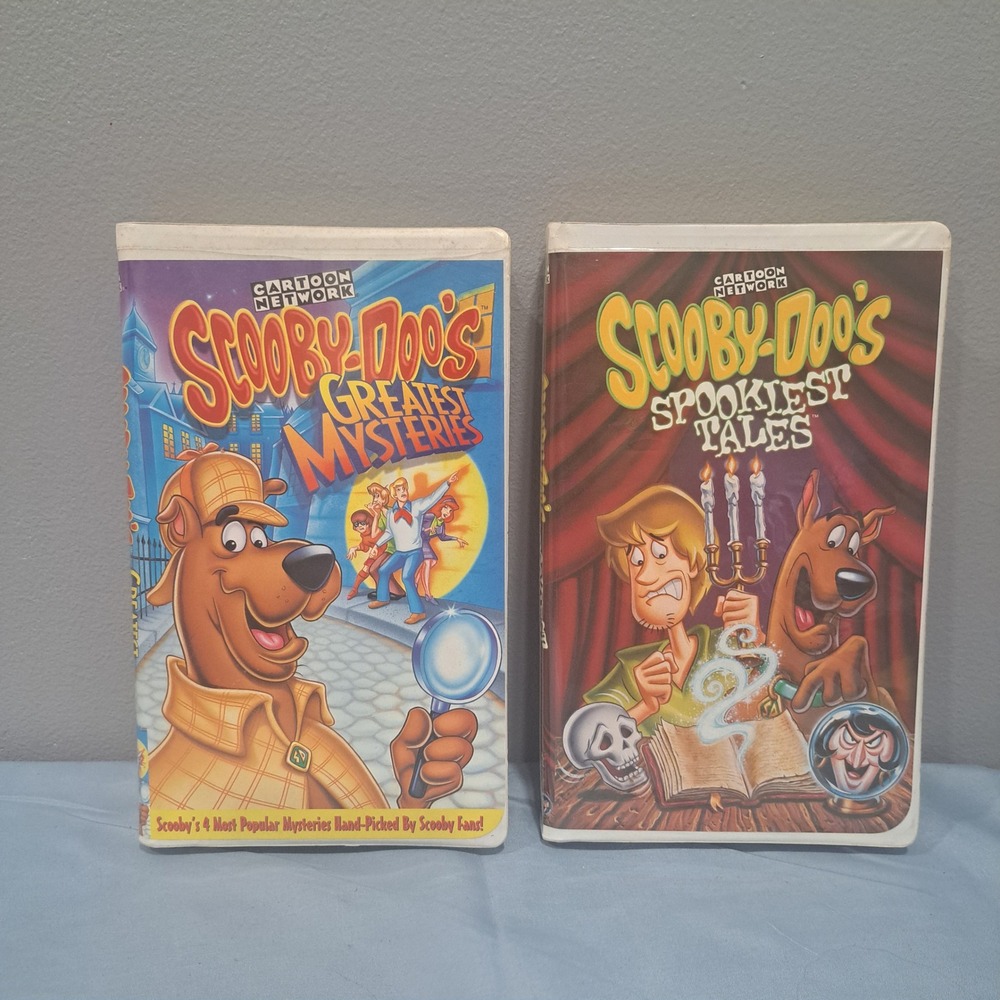 VTG Scooby-Doo VHS Lot Greatest Mysteries Spookiest Tales‎ Cartoon Network Retro